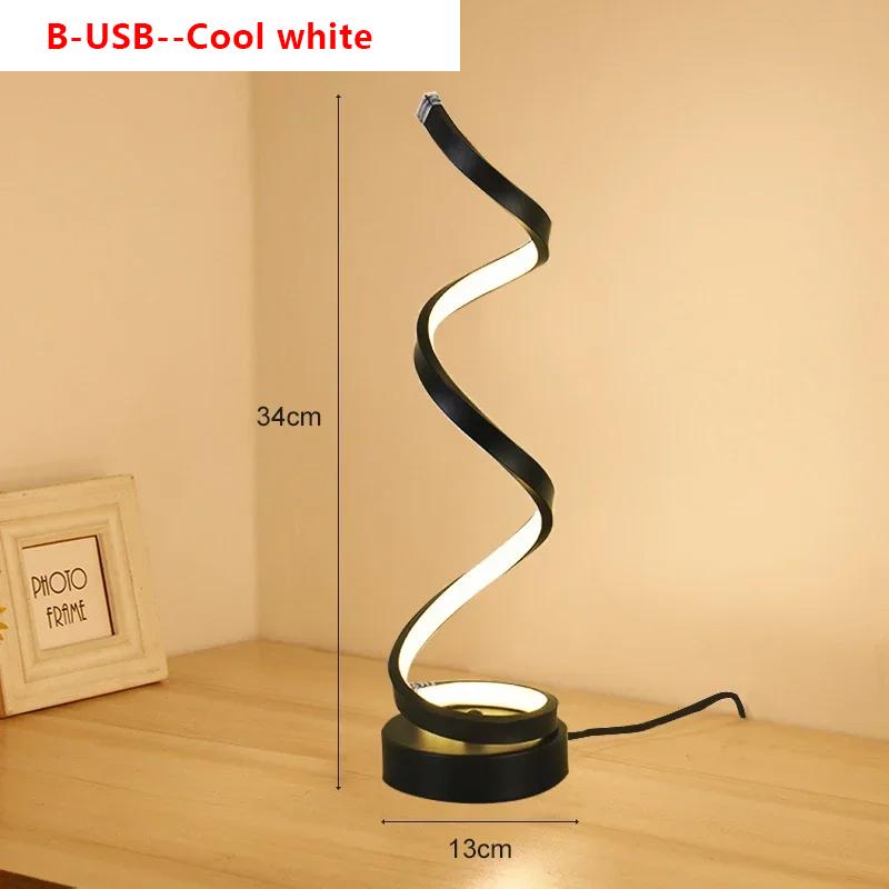 LED Table Lamp USB Plug Eye Protect Desktop Decor Lights For Living Room Bedroom Bedside Study Black/white dedsk Decor Lighting