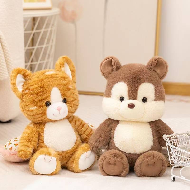 Neueste Waldtier-Puppe Kawaii Plüschtier Handgemachte Puppe Cartoon Anime Niedliches Kissen Kindergeburtstagsgeschenk Lustige Puppe