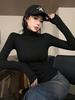 Korean Turtleneck Slim-Fit Women's Winter Top - 2025 Waist-Cinching Base Layer in Pure Color