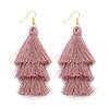 2020 3 Layered Bohemian Fringed Luxury Statement Tassel Earrings 2020  Boho Fashion Jewelry Women Long Drop Dangle Earrings
