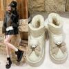 Snow Boots Women's Winter Velvet Thickened Short Boots Non-slip Thick-soled Warm Short Cotton Boots