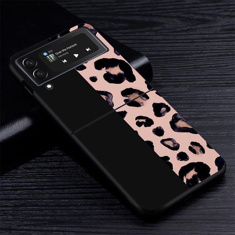 Leopard Print Z Flip 7 Phnoe Case For Samsung Z Flip 6 5 4 3 5G Galaxy ZFlip7 ZFlip4 ZFlip5 ZFlip6 ZFlip3 Phone Cover 4 Z Flip 7