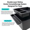 Heenvn 3Pcs For Tesla Model Y Juniper Model YL 2025 2026 ABS Car Center Console Armrest Double-layer Storage Box Organizer Cover