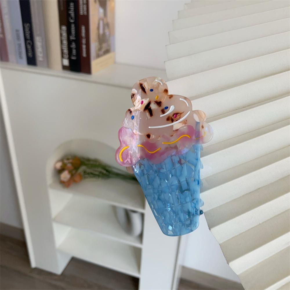 Watermelon Fruit Cone Hair Claw Popsicle Acetic Acid Shark Grab Ice Cream Hair Claw  Travel