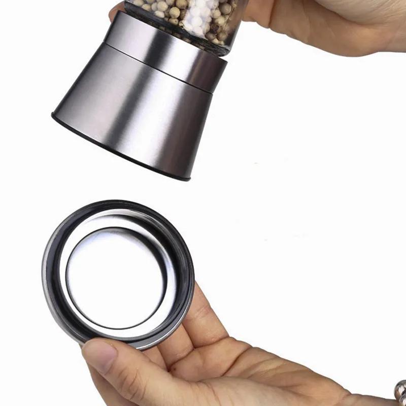 Kitchen Supplies Grinder Stainless Steel Salt And Pepper Grinder Adjustable Ceramic Sea Salt Mill Kitchen Tools YA037