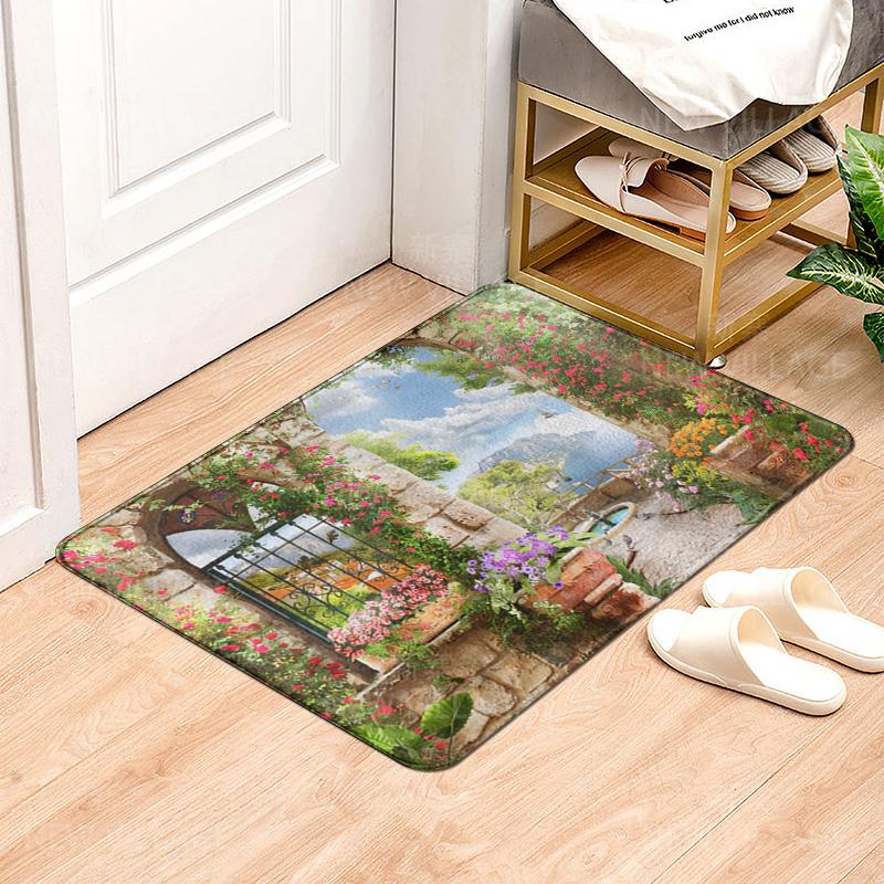 House Entrance Carpet Home Natural and Animal Styles Doormat Room Bath Mat Foot Mat Bath Non-slip Kitchen Water Absorption Mat