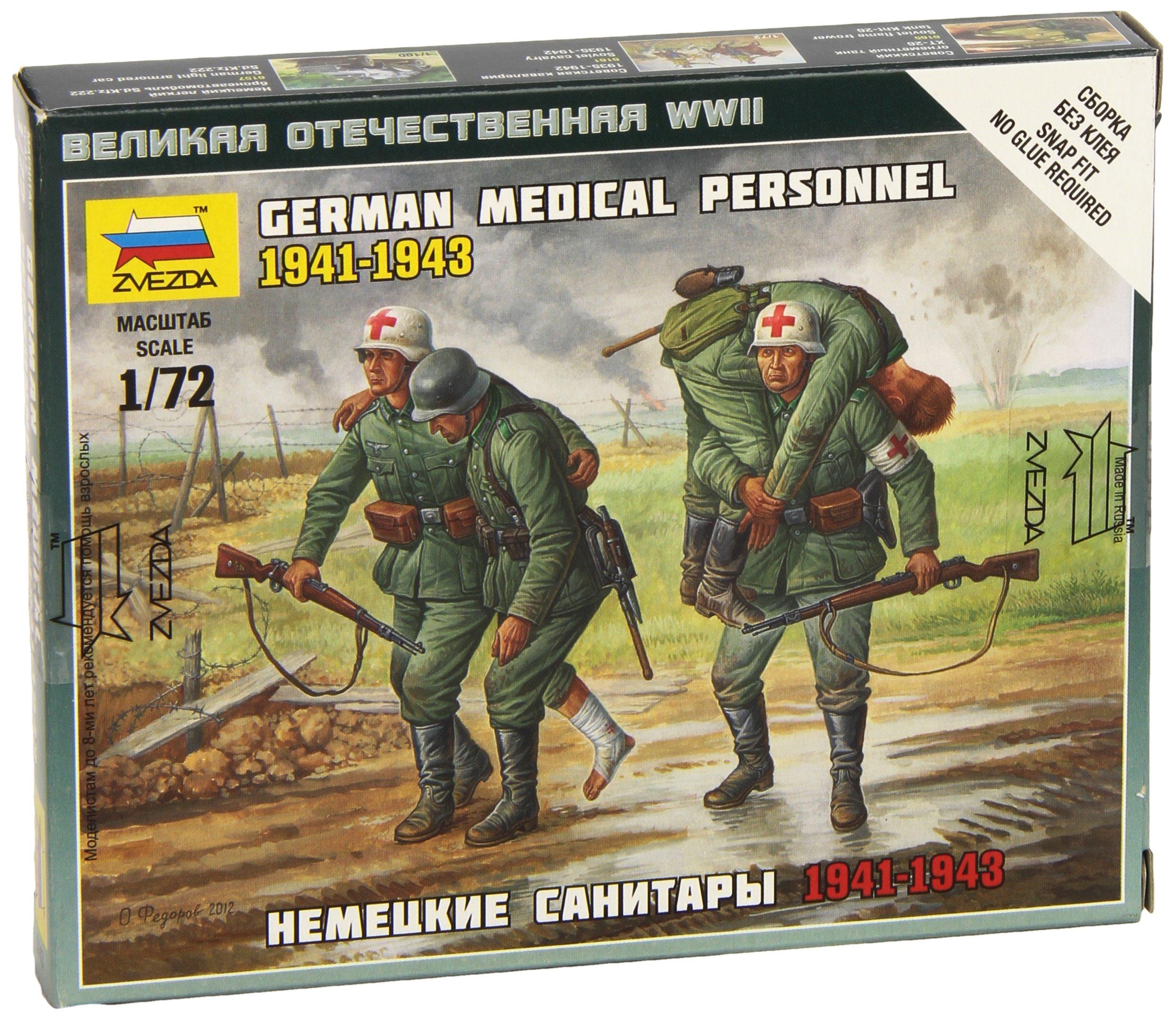 

Zvezda German Wounded Soldier Figure Set Plastic Model ZV6143 1/72