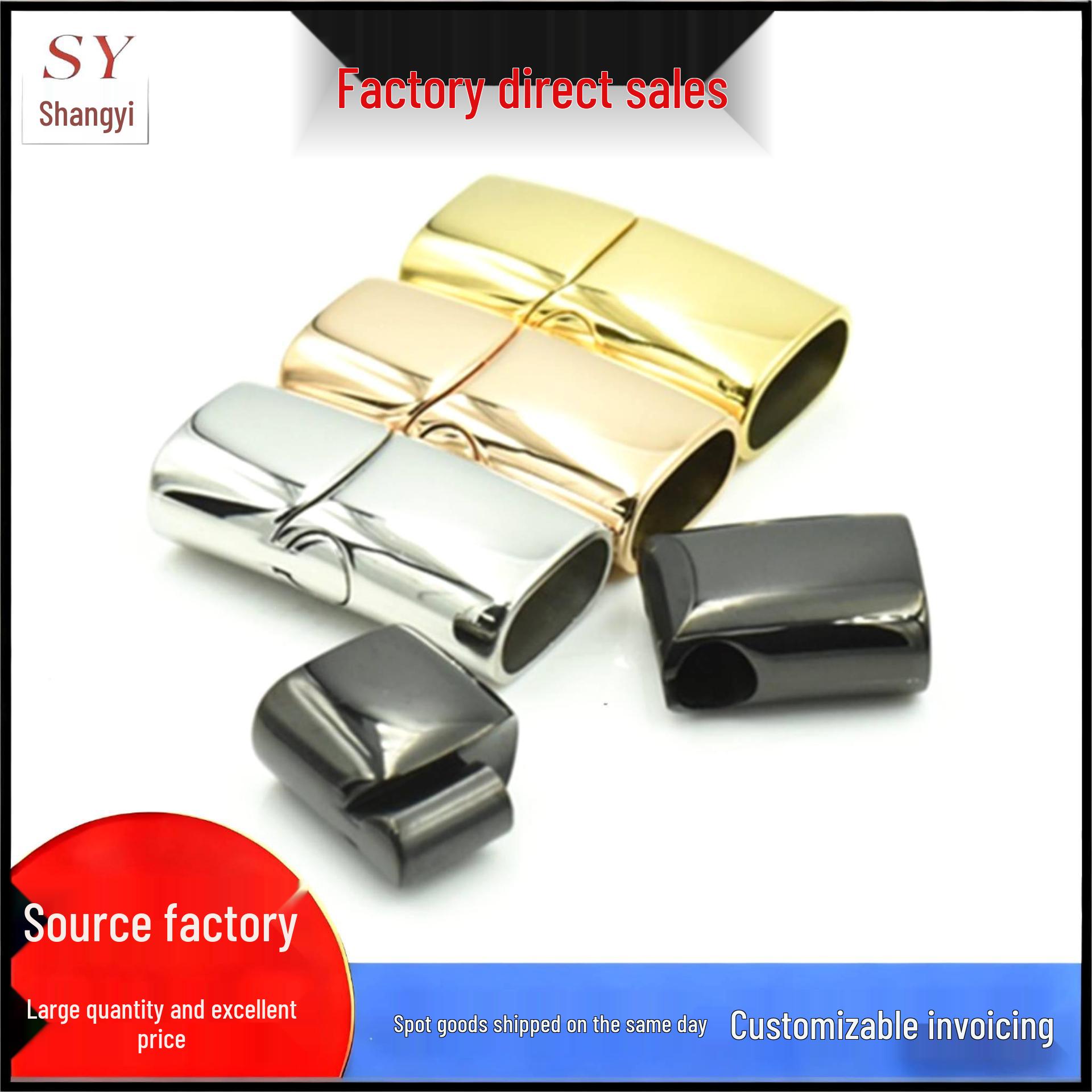 

Магнитная пряжка для кожаного шнура из нержавеющей стали 316 с боковым открытием Inner Hole 12*6MM