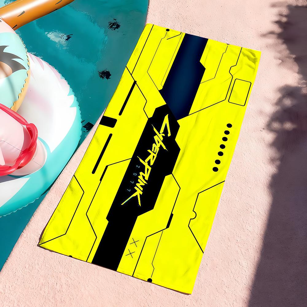 Fashion print C-CyberpunkS Towel Drying Bath Towel Applicable To Light Swimming Camping Yoga Beach Out