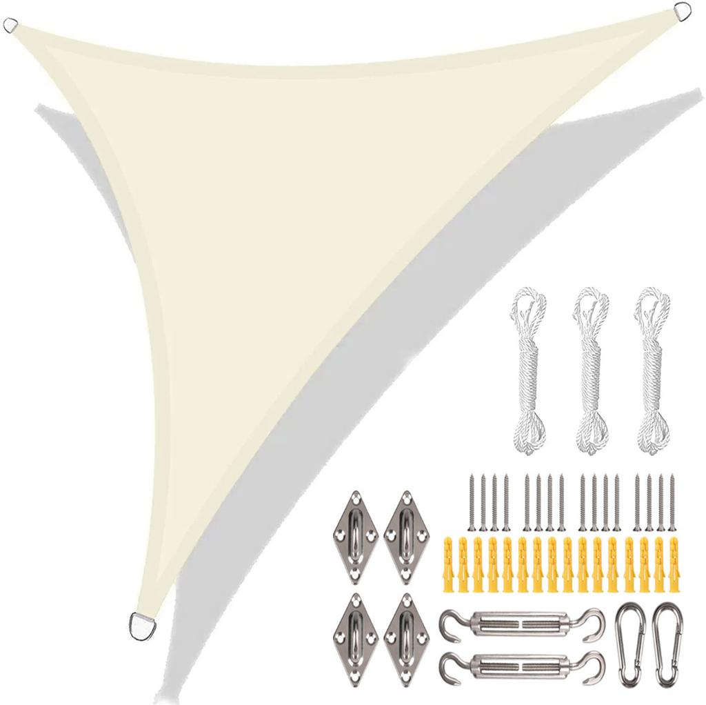5x5x5/3x3x3M/2x2x2M Waterproof Triangle Sun Shade Sail Canopy For Outdoor Garden Patio Backyard Camping Tents Pool Shade Cloth