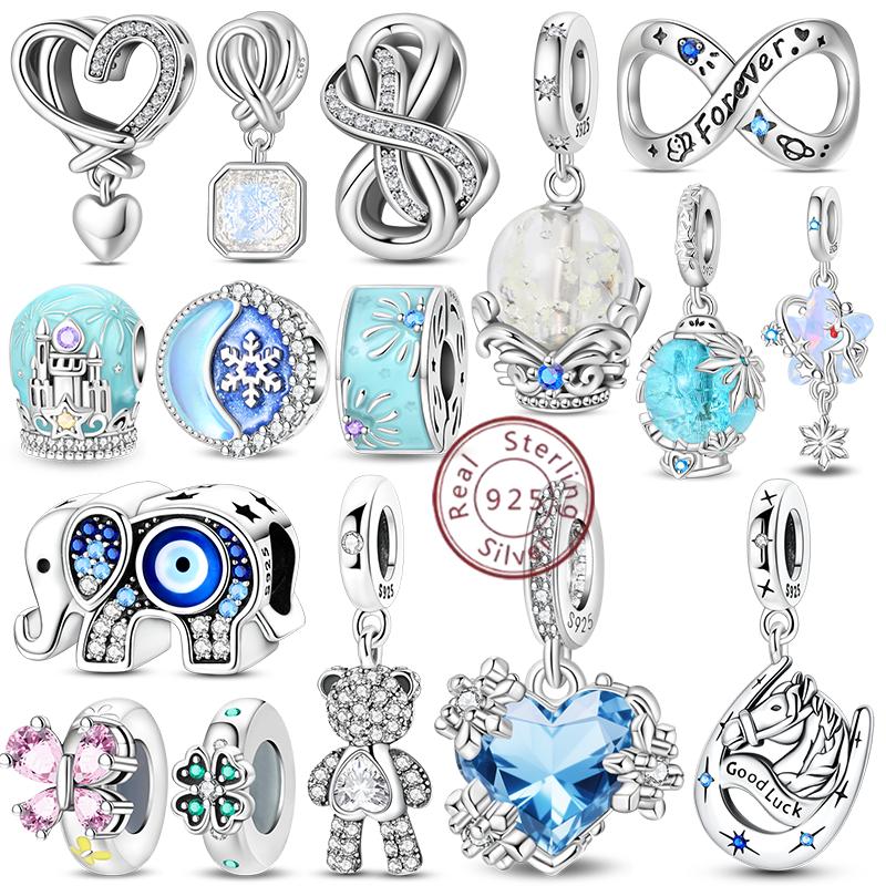 Original Copper Charms Beads Cute Mushroom Unicorn Love Theme Wings Pearl Charm For Wrist Bracelet Pendant Ladies' Girl Jewelry