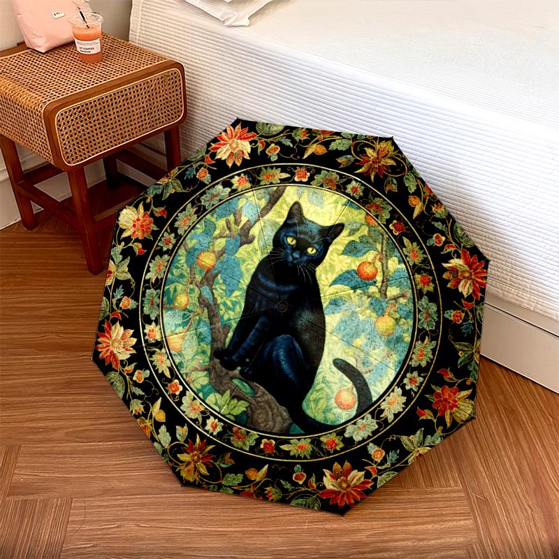 

1PC cute cat pet Umbrella Portable Folding Umbrella Iron Frame Hole Bone Structure Outdoor Home Umbrella A9 разноцветный