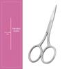 Stainless Steel Eyebrow, Nose, and Beauty Scissors with Round, Curved, and Pointed Heads