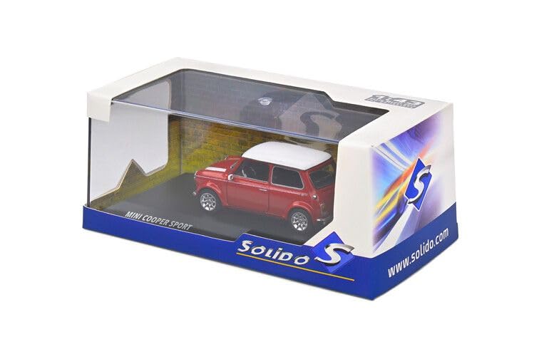 SOLIDO 1/43 Mini Cooper Sport 1997 Red/White Stripe SOLIDO MINI Cooper Sport