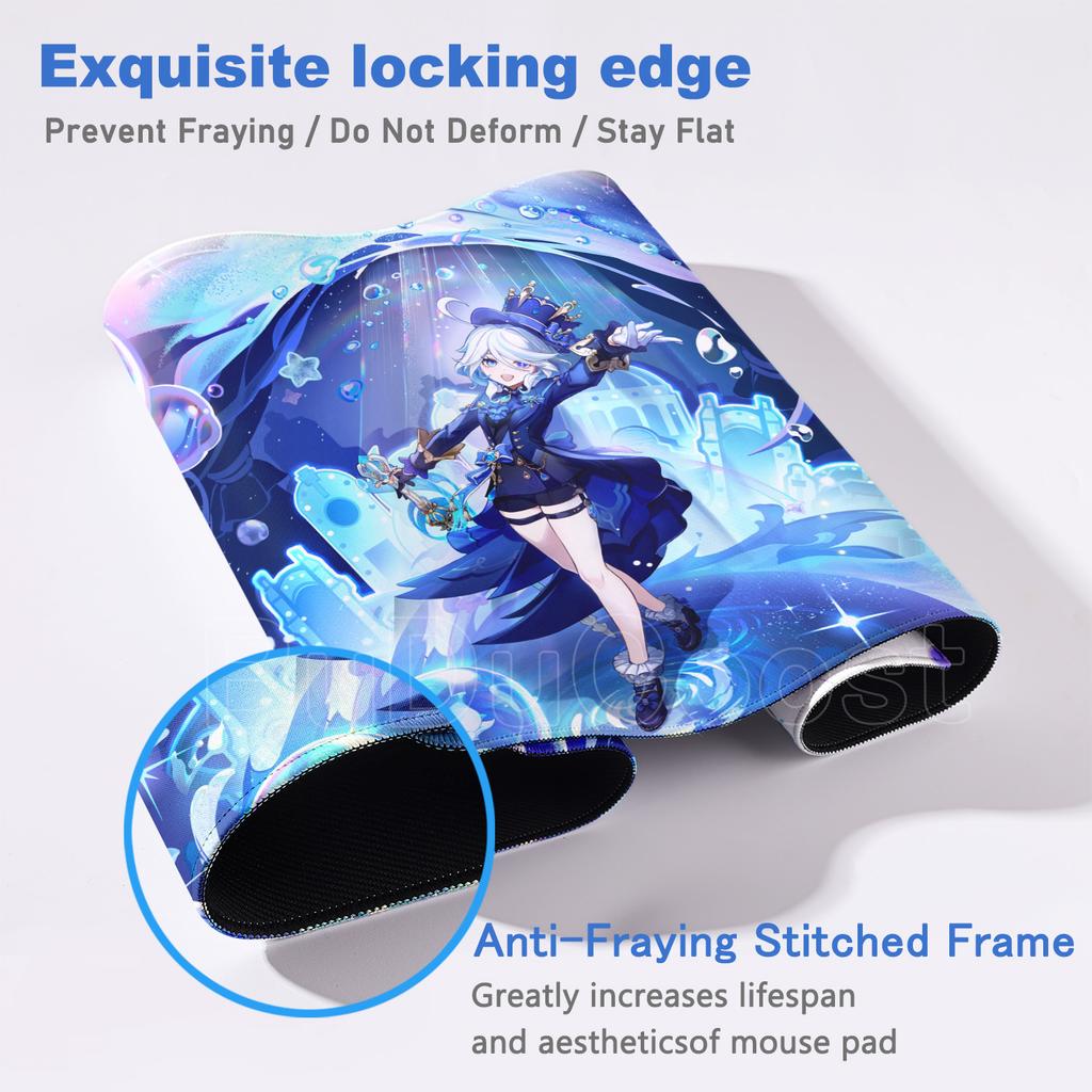 HD Kawaii Genshin Impact Furina Anime Gra Podkładka pod mysz Duża do komputera gamingowego Podkładka pod mysz Klawiatura i mysz Gracza Mata na biurko antypoślizgowa