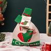 1Pc Simple Christmas Gift Knot Wristlet Santa Claus Candy Bag Christmas Knitted Bag Reusable Party Favor Bag
