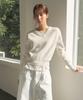 MOOD INSIDE WOMAN (Woman) Essential Mood Crop V-Neck Knit_Ivory (A Type)