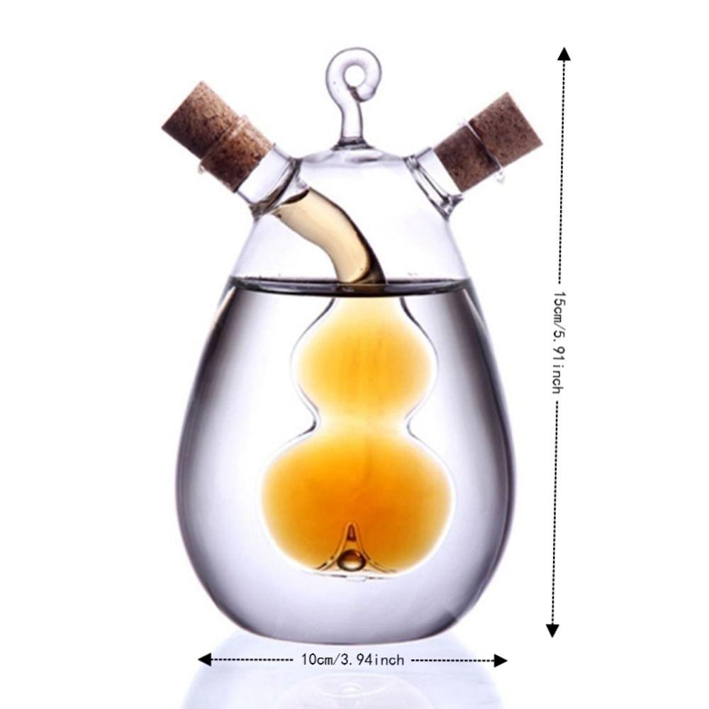 2-in-1 Öl- und Essigspender Glas Essigkännchen Flasche Olivenölspender Küche Restaurant