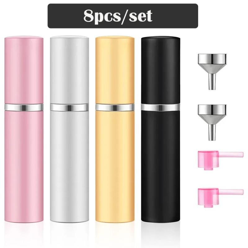 

8 шт./компл., многоразовый портативный мини-распылитель для духов, флакон для духов, чехол с ароматическим насосом для путешествий, 8 шт./компл. 5ml