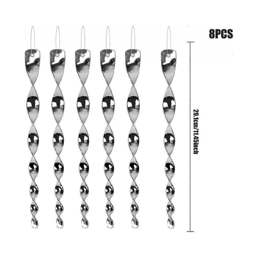 8 Pack Bird Repellent Spiral Bird Repellent Spiral Reflective Bird Repeller Screw Rod Plastic Scarecrow Modern Bird Repeller for Vegetable Garden Farm