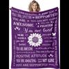 Purple Inspirational Throw Blanket X for Women  Perfect Get Well Cancer Care Spiritual Gifts  Hug Healing