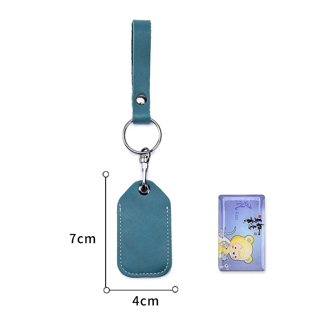 Customizable Leather Cover for Label Starline S96 and PIK Intercom Unisex IC Alarm Tag Mark Protective Case Car Keychain Holder
