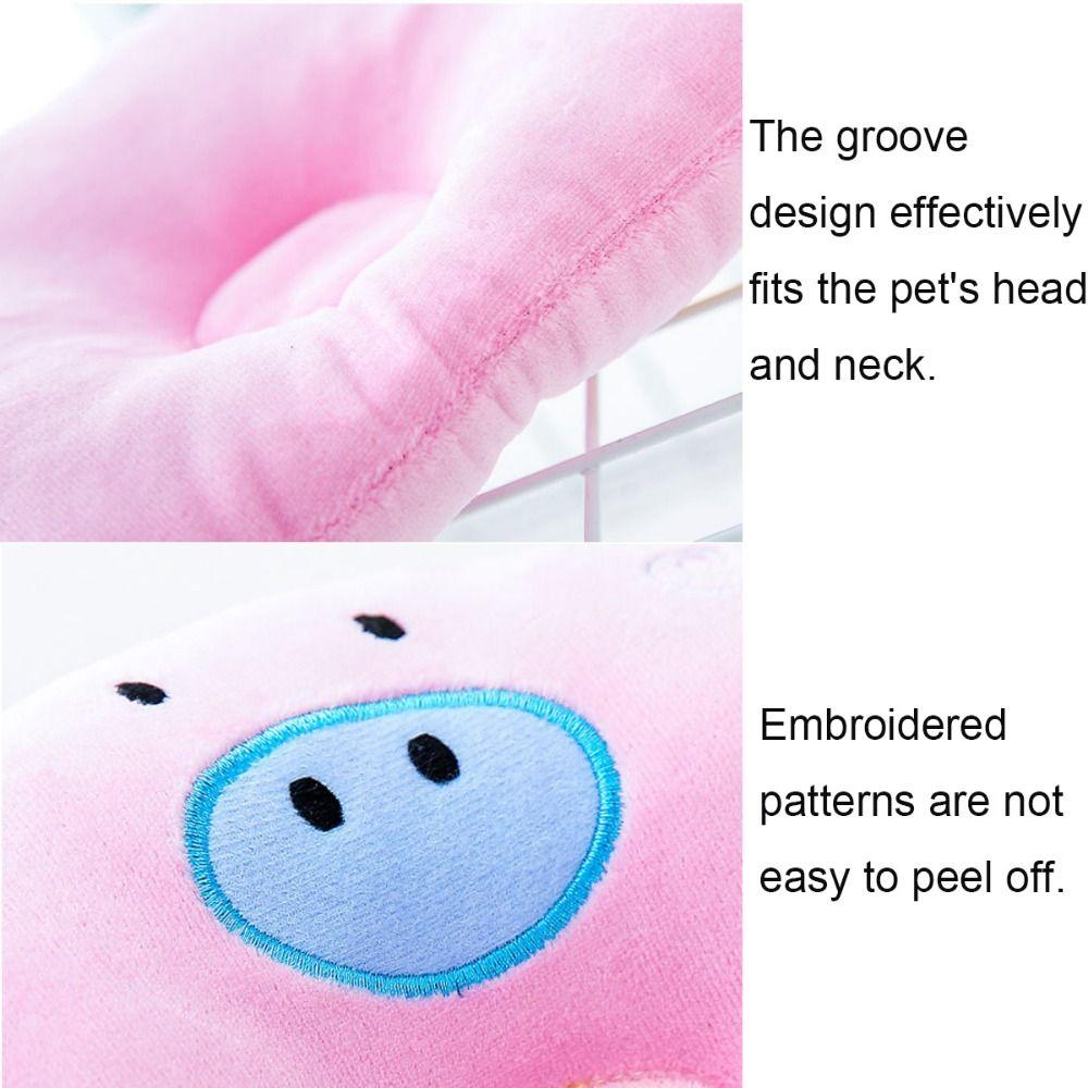 Soft Cat Dog Sleeping Pillow Cartoon Pet Calming Toy Pet Neck Support Pillow Sleeping