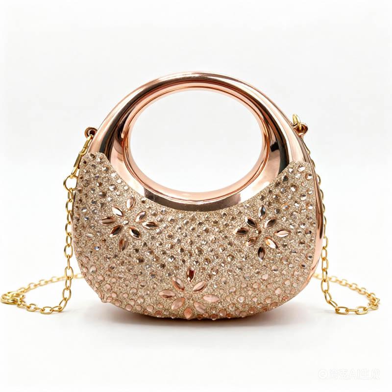 New Gorgeous Designer Women's ShouldeBag, Mini Banquet Chain Bag With Funny Ftyling, Party Wedding AcrylicGlossy Handbag