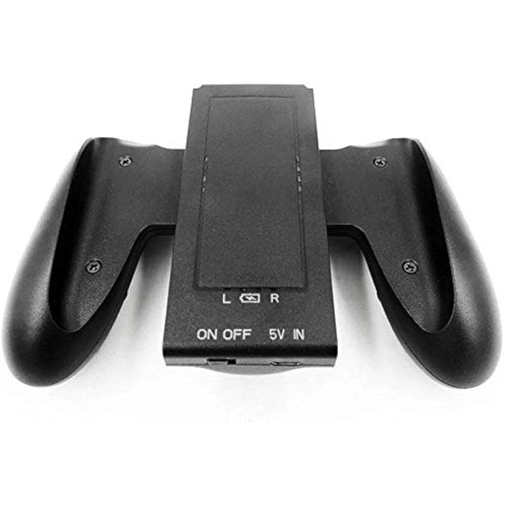 JoyCon Charging Grip Compatible with Nintendo Switch, Switch Joy Con Comfort Grip with Built-in 2000mAh Rechargeable Battery,USB Type C Charging Cable