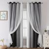 Gradual Change Printed Blackout Curtains Plus Lace Yarn Double Layer Temu