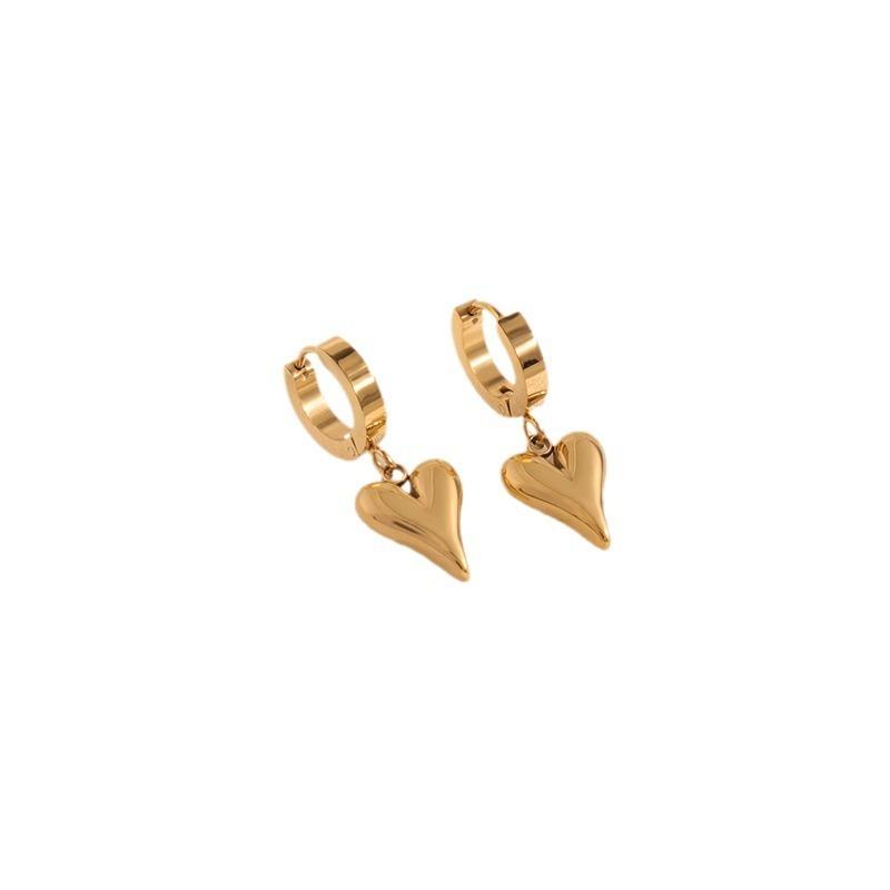 Titanium Steel Earrings - Luxury Earrings for Women, Fashionable and Niche Design, Heart-shaped Fringed Earrings As Jewelry.