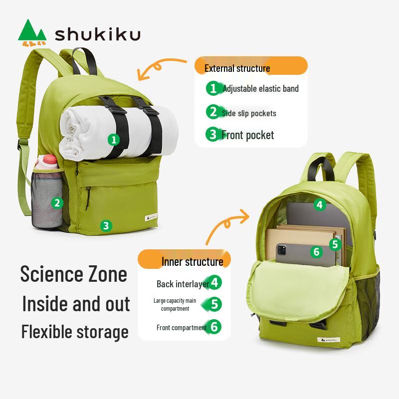 SHUKIKU Lightweight Detachable Student Backpack