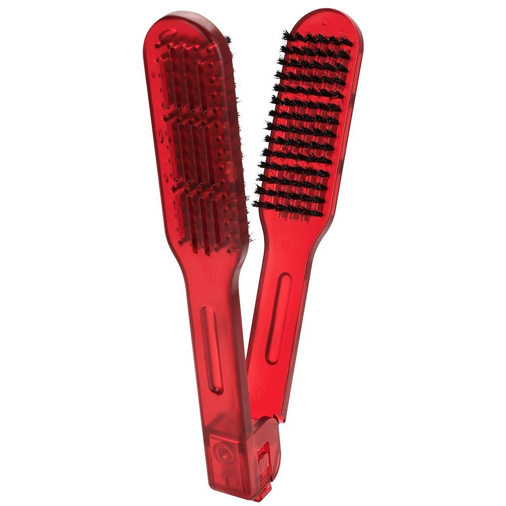 Multifunctional Double Sided V Brush Hair Care Hair Straightener Hairdressing Clamp Comb Anti-Static Anti-slip