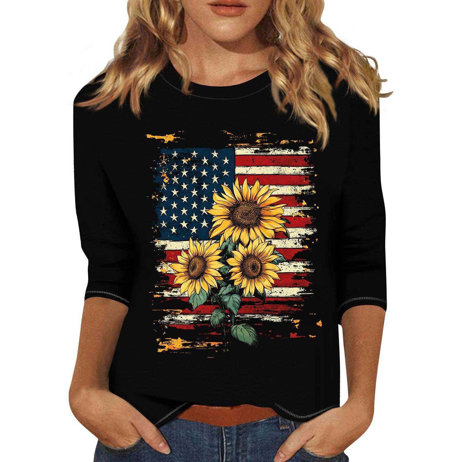 

Женский модный повседневный пуловер с воротником три четверти и принтом L чёрный