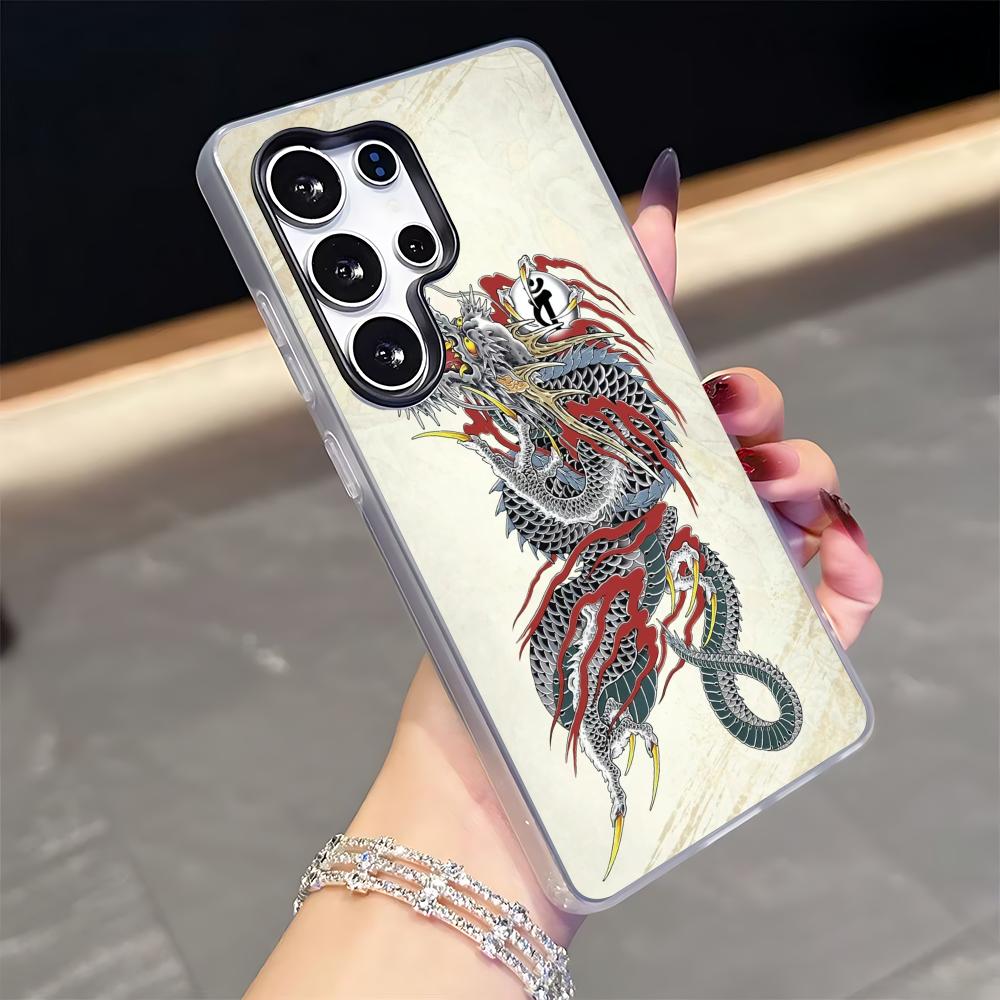 

Yakuza Kiwami 3 Dark Ties Phone Case for Samsung S25 S24 S23 S22 S21 FE Plus Ultra Black 2-in-1 Jelly silicone case Galaxy S21 5G
