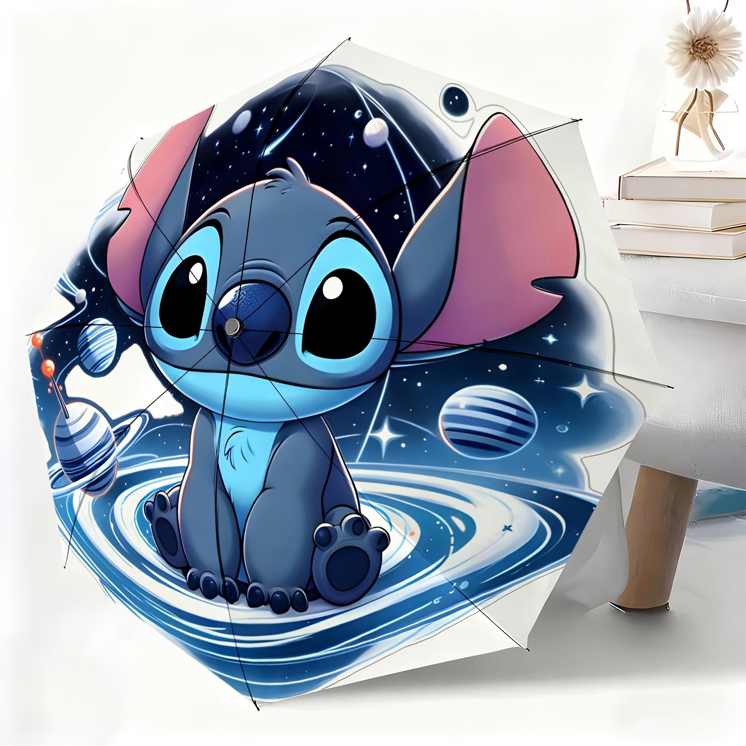

1pc Disney Stitch Cute Design Automatic Umbrella, All-Weather Folding Umbrella for All Occasions, Portable Travel Umbrella, Ch