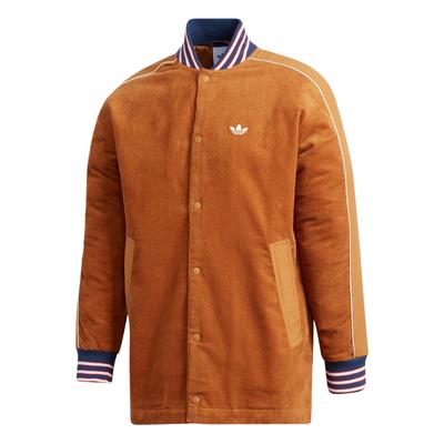 Originals Logo Stand Collar Single-Breasted Long Sleeve Jacket Men Jacket Light-Brown FM1409