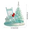 Yousheng Car Pendant Rocking Chair Tree Design Car Ornament Acrylic Hanging Accessory Indoor Outdoor Christmas Tree Door Window Decor