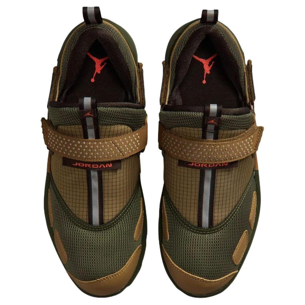 Air Jordan Trunner LX Brown Kelp Damen-Sneaker Grün Cargo-Khaki Samt-Braun IO4190300