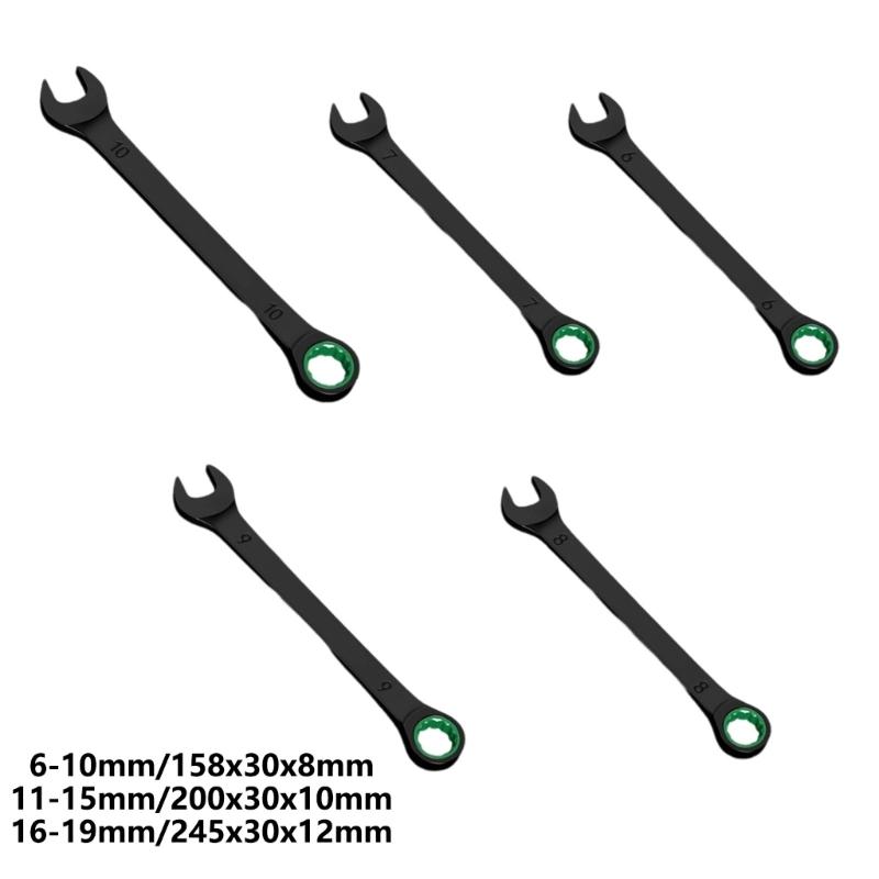 Professional Ratchet Wrench Set With Combination Open End And Reinforced Alloy Steel Construction Double Head Spanner