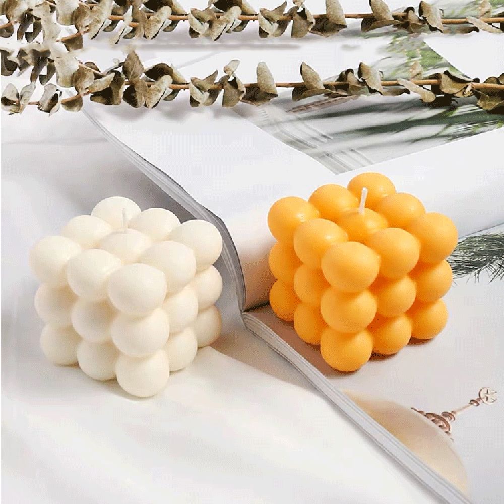 Supplies Plaster Clay Tools Soy Wax Silicone Mold Candle Mould Cube Soap Molds 3D Candle Mold