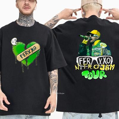 FELIZ CUMPLEANOS Ferxxo 2024 Tour T Shirt Women Men Feliz Feid T-Shirt Cotton Hip Hop Feid Nitro Jam Tour T Shirts Streetwear