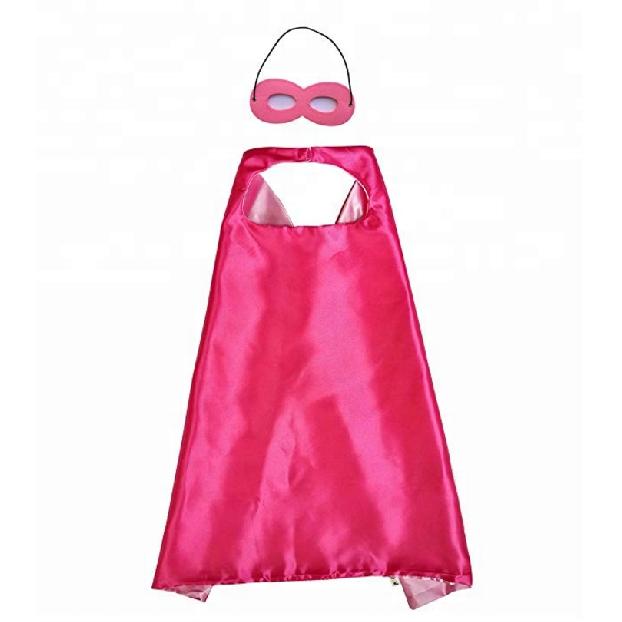 70 X 70 Cm Satin Boys Girls Superhero Cape Any Color Double-Sided For