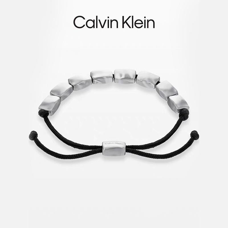 Calvin Klein Unique Design Wave Structure Steel Bracelet Unisex Bracelets 35100035 Box,F,Wave Men s Bracelet