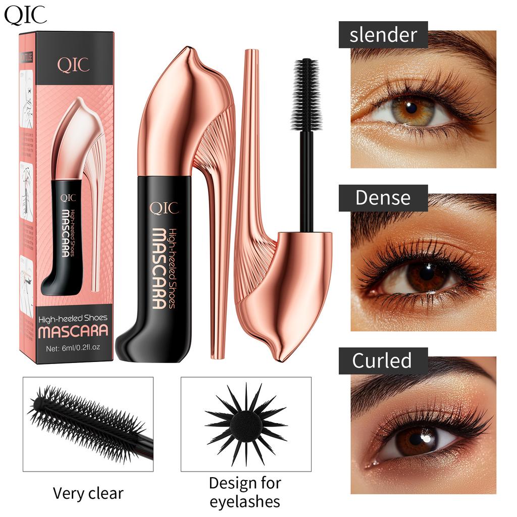 New Mascara Makeup High Heels Mascara Waterproof Non-Smudging 4D Plump Curl