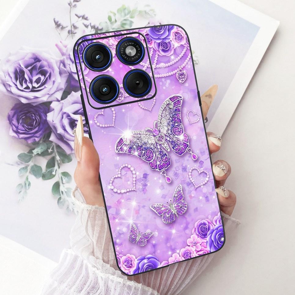 Flower Butterfly Luxury Girly Fashion Casing For Motorola Edge 70 Moto X70 Air Phone Case Soft Slim Silicone TPU Back Cover