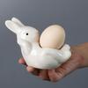 Cute Modern Ceramic Egg Cup Decoration Creative Rabbit Egg Holder High-end Boiled Eggs Stand Table Lunch Decorative Tableware