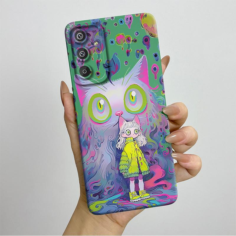 Phone Case for Samsung Galaxy M15 5G F15 5G Fashion Painted Half-wrapped Case Soft Silicon Cases E156 M156 Protection Back Cover