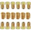 3/16 Brake Line Fittings - Premium 3/8' - 24 Threads Brake Fittings Assortment for 3/16' Brake Line Tube (6 Unions, 12 Nuts) 18 PCS