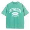 1987 University Authentic Printing men'S summer Vintage Washed  Cotton  Popular T-Shirt Fashion Cotton Short Sleeved